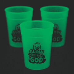 10oz Glow In The Dark Christian Pumpkin Plastic Cups