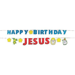 Happy Birthday Jesus Pennant Banner