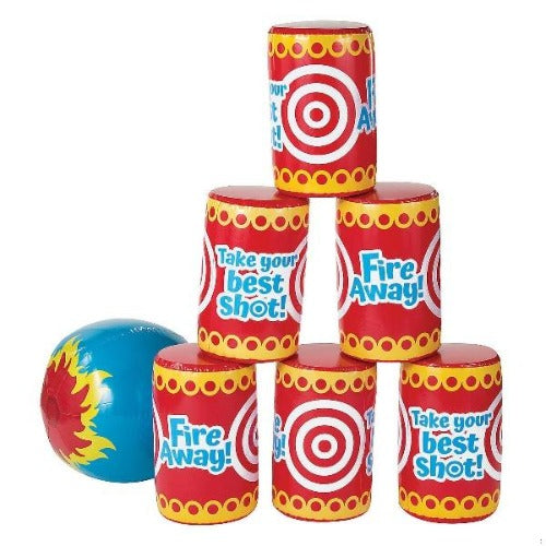 Jumbo Inflatable Can Beach Ball Toss Game