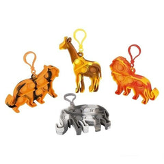 4"-4.75" Zoo Animal Marbleized Bubble Popper Clip Ons