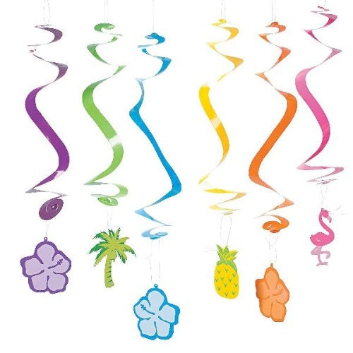 Tropical Hanging Swirl Decorations