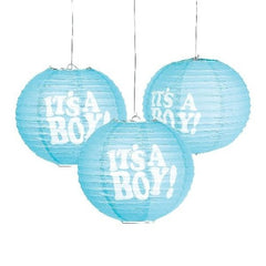 Its a Boy Hanging Paper Lanterns