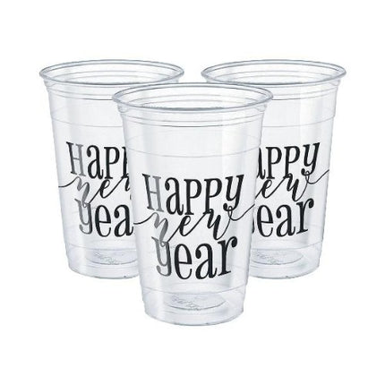 Happy New Year Clear Plastic Cups