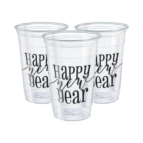 Happy New Year Clear Plastic Cups