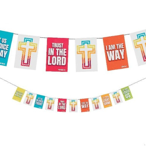 Bright Scripture Pennant Banner