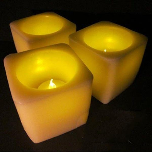 3 Inch LED Flameless Square Candles