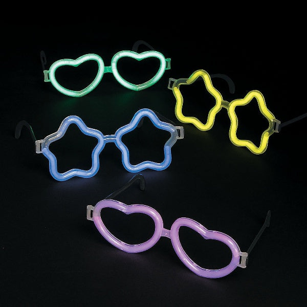 Heart & Star Glow Glasses