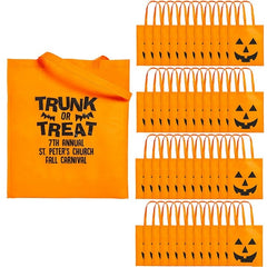 15 1/2" x 15 1/2" Personalized Large Nonwoven Trunk-or-Treat Tote Bags
