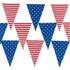 Stars & Stripes Plastic Pennant Banner - 100 Feet | PartyGlowz