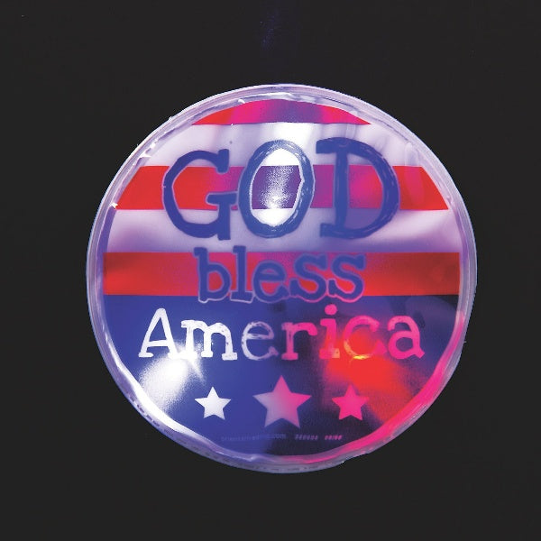 God Bless America Light-Up Sticker Badges
