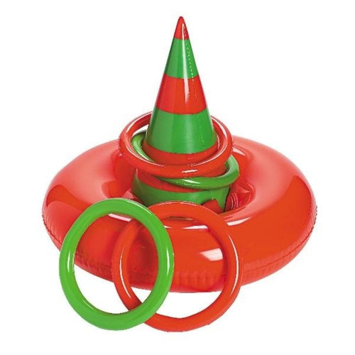 Inflatable Elf Hat Ring Toss Game Set