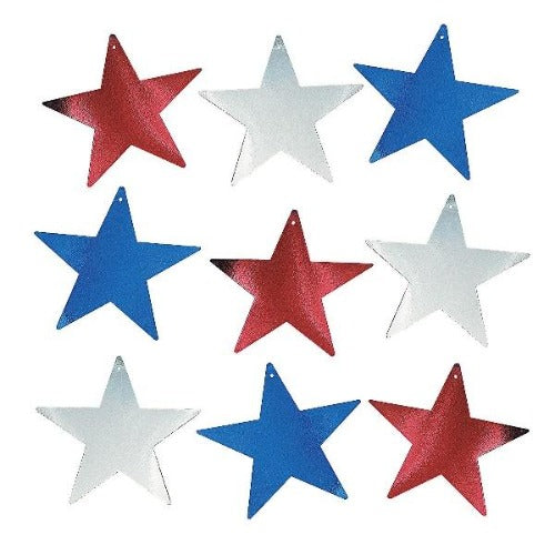 Metallic Patriotic Stars