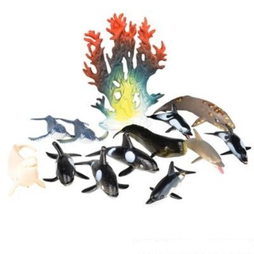12 Pc Dolphin And Whale Set