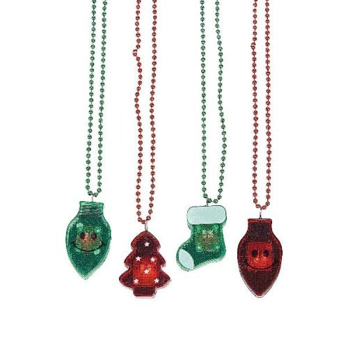 Christmas Holiday Light-Up Necklaces