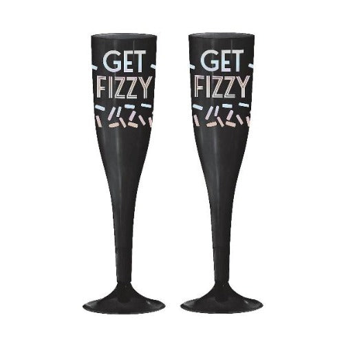 New Years Eve Disco Ball Plastic Champagne Flutes