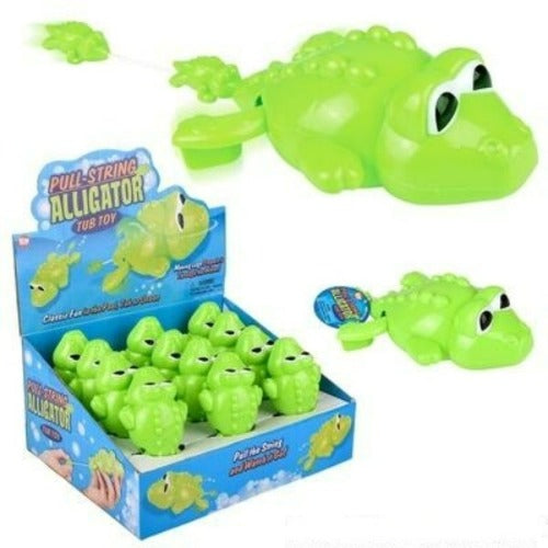 6 Pull-String Alligator Bath Toy