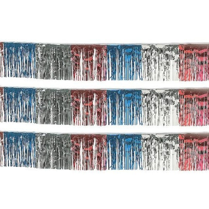 10 ft Patriotic Fringe Banner Decoration | PartyGlowz
