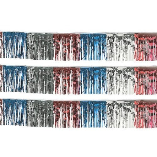 Patriotic Fringe Banner Decoration - 10 ft