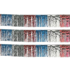 Patriotic Fringe Banner Decoration - 10 ft