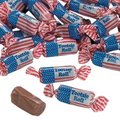 Tootsie Roll USA Flag Midgees Chocolate Candy - Pack of 70 Candies