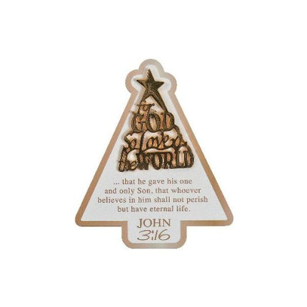 John 3:16 Christmas Tree Pins with Card