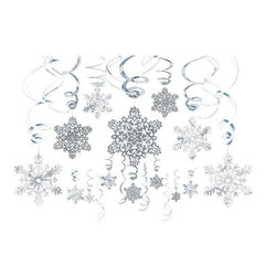 Snowflake Hanging Swirl Decorations