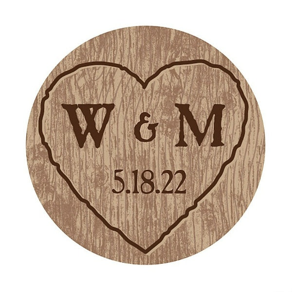 Personalized Love Birds Wedding Favor Stickers
