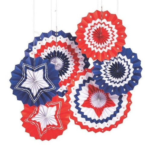 Patriotic Burst Hanging Fans