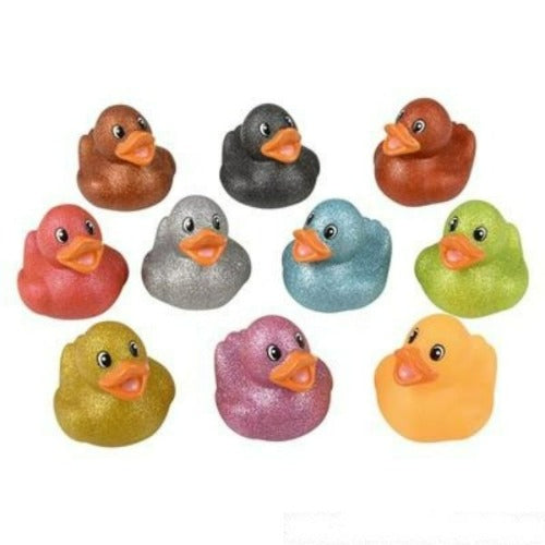 2 Glitter Rubber Ducky Assortment