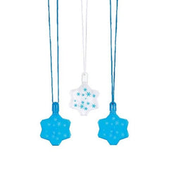Winter Snowflake Bubble Bottle Necklaces
