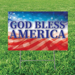 God Bless America Yard Sign