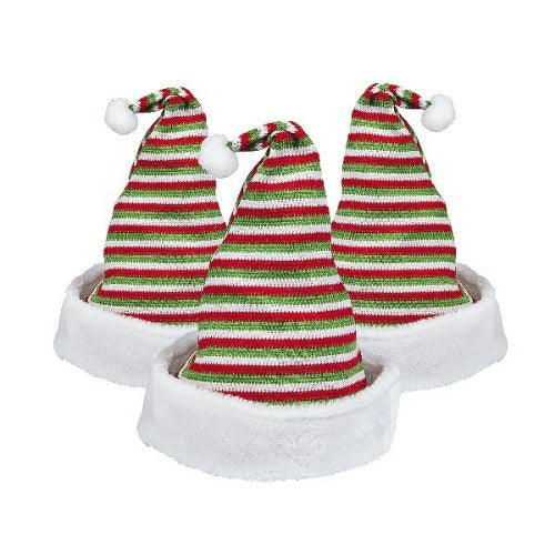 Striped Knit Small Santa Hat