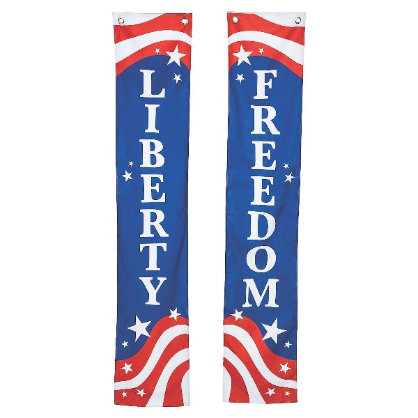 Patriotic Pillar Buntings with Words