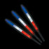 Patriotic Red, White And Blue Tri-Color Light Up Flashing Stick Batons - 6 Pc | PartyGlowz
