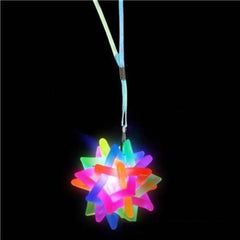 2.2 Inch Led Light-Up Twist Star Ball Necklaces