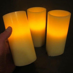 6 Inch LED Flameless Pillar Candles - Pack of 3