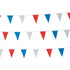 Patriotic Plastic Pennant Banner - 100 Feet | PartyGlowz