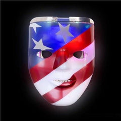 LED Light Up Patriotic Double Mask