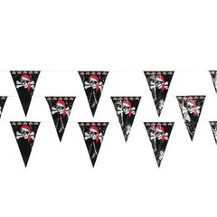 Pirate Plastic Pennant Banner - 100 Feet