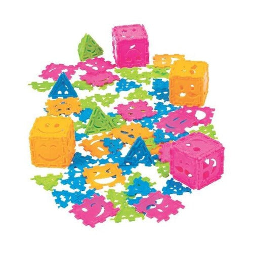 Happy Face Connecting Puzzle Pieces