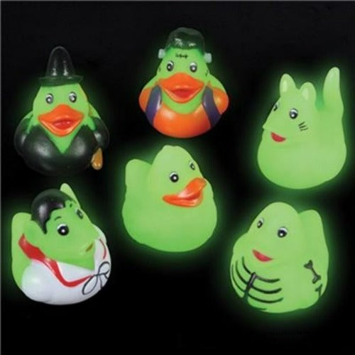 Halloween Glow-In-The-Dark Mini Rubber Duckies