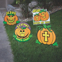 Christian Pumpkin Yard Stakes