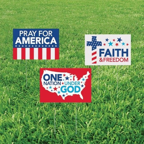 Religious Patriotic Yard Signs