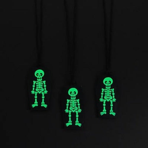 Glow-in-the-Dark Halloween Coffin Necklaces