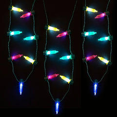 Light-Up Christmas Lightbulb Necklaces