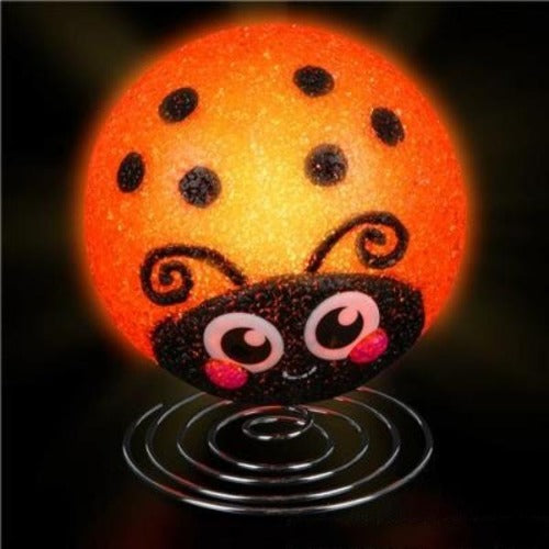7.5 Inch Sparkle Lady Bug Lamp