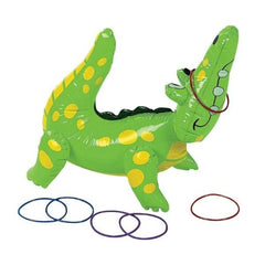 Inflatable Alligator Ring Toss Game Set