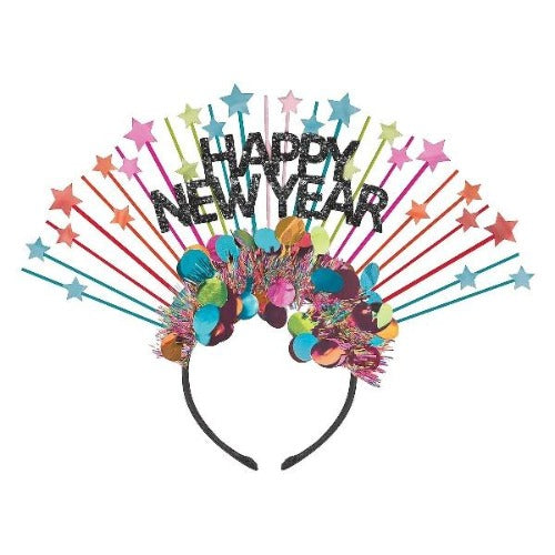 Happy New Year Colorful Spray Headband
