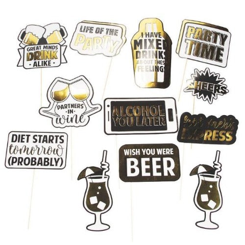 Drinking Party Photo Stick Props