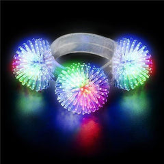 LED Light Up Porcupine Pom Pom Jelly Bracelet